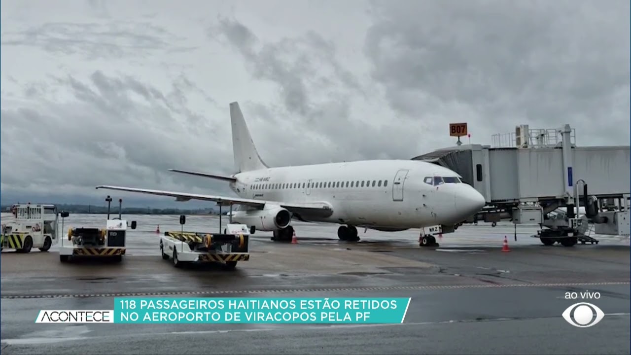 PF investiga contrabando de migrantes após reter 118 haitianos em Viracopos