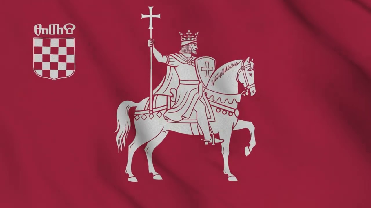 Kingdom of Croatia Flag Waving 4K | King Tomislav (925–928)