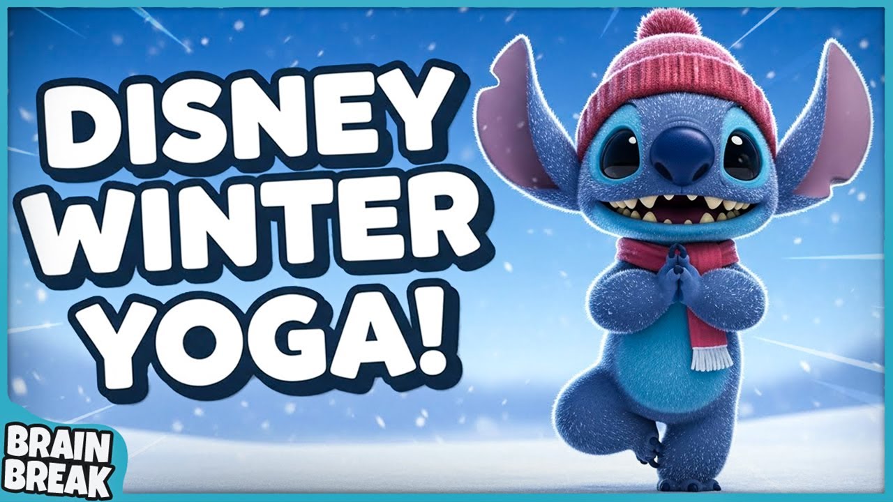 Disney Winter Yoga For Kids | Winter Yoga Brain Break | Mindfulness For Kids | Cosmic Kids Yoga
