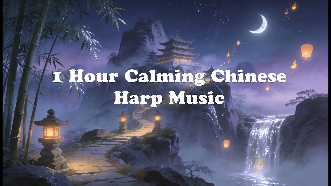1 Hour Calming Chinese Harp Music for Deep Relaxation