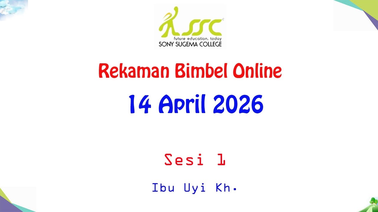 Rekaman Bimbel Online 14 April 2026 | Sesi 1