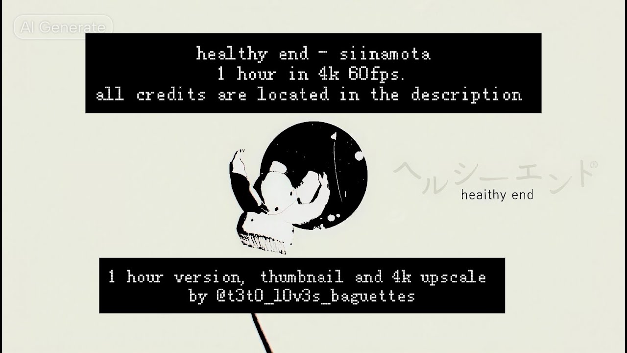 healthy end &ndash; siinamota (1 hour loop) | 4k 60fps