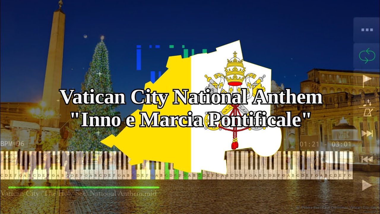 Vatican City National Anthem | Inno e Marcia Pontificale - Piano