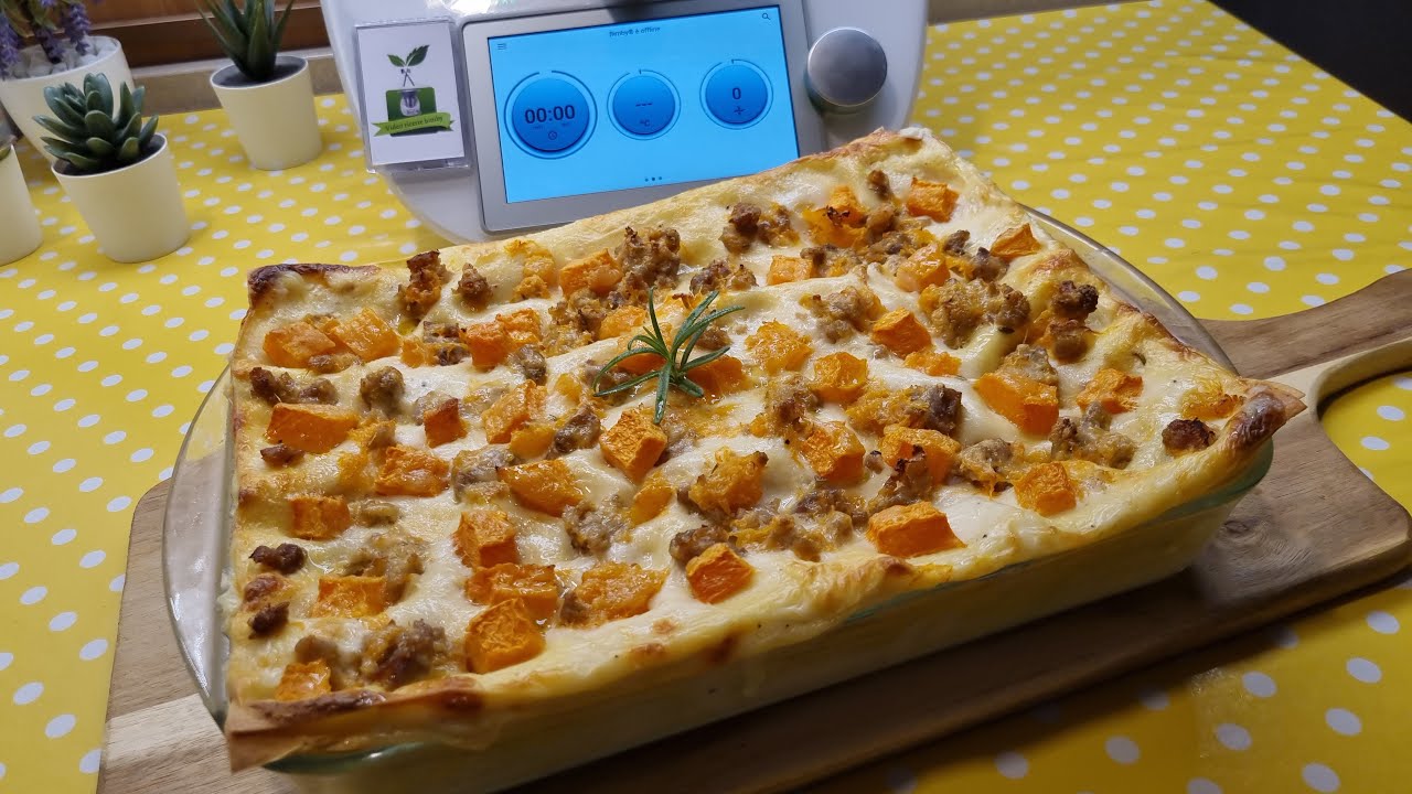 Lasagne zucca e salsiccia per bimby TM7 TM6 TM5 TM31