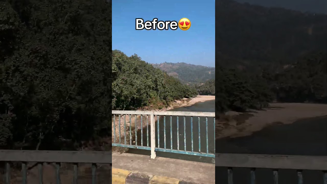 Devastating floods destroy the Furke Khola Bridge.🥲#nature #dhading