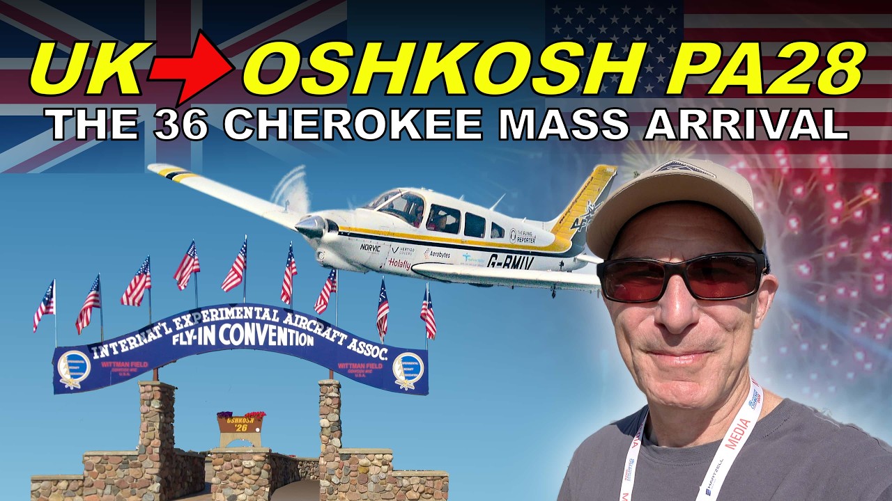 Arriving at Oshkosh from the UK in my PA28 - in a 36 ship formation