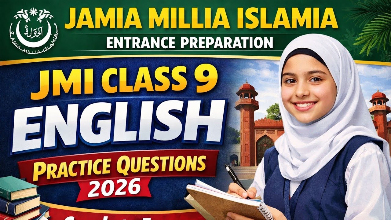 JMI Class 9 Entrance Exam 2026 | Most Important Practice Questions| Jamia Millia Islamia Preparation