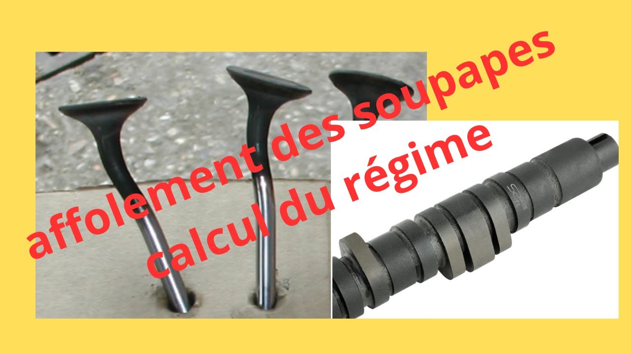 calcul du régime d'affolement des soupapes