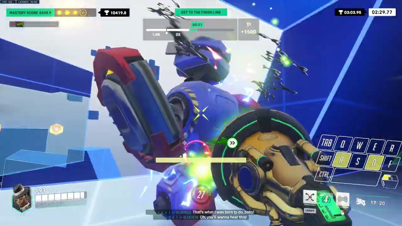 OW2 Hero Mastery Lucio Veteran PERFECT RUN [rank 2] (11386.2 score)