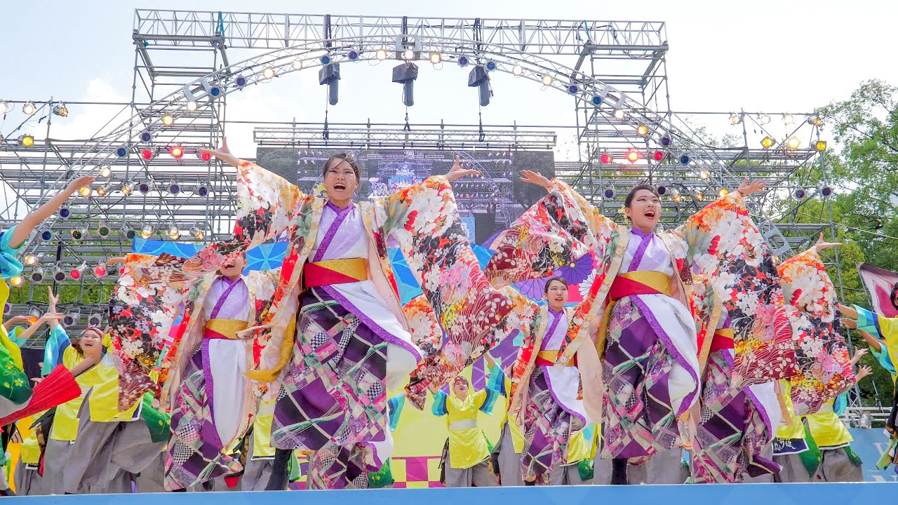 [4K] 京炎そでふれ！彩京前線　にっぽんど真ん中祭り 2019 どまつり 土曜日 (中央)