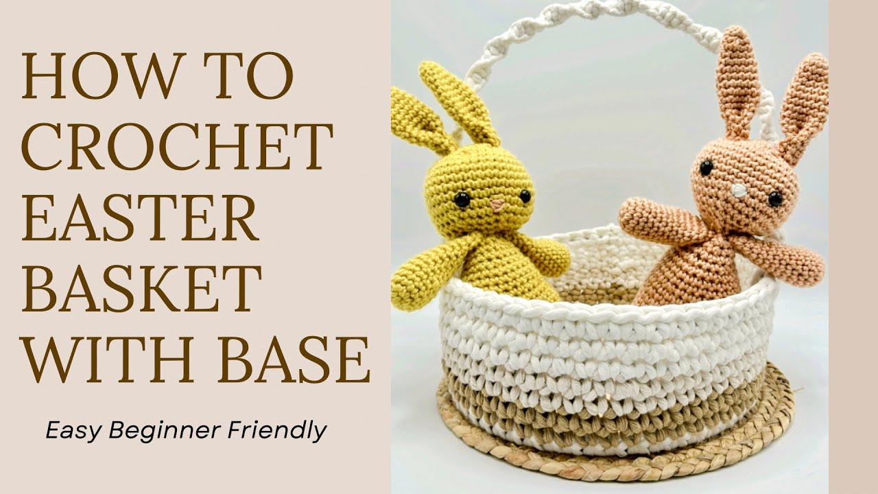 CROCHET EASTER BASKET FOR BEGINNERS  | CROCHET BASKET #easter  #diy #howto #crochet  #smallbusiness