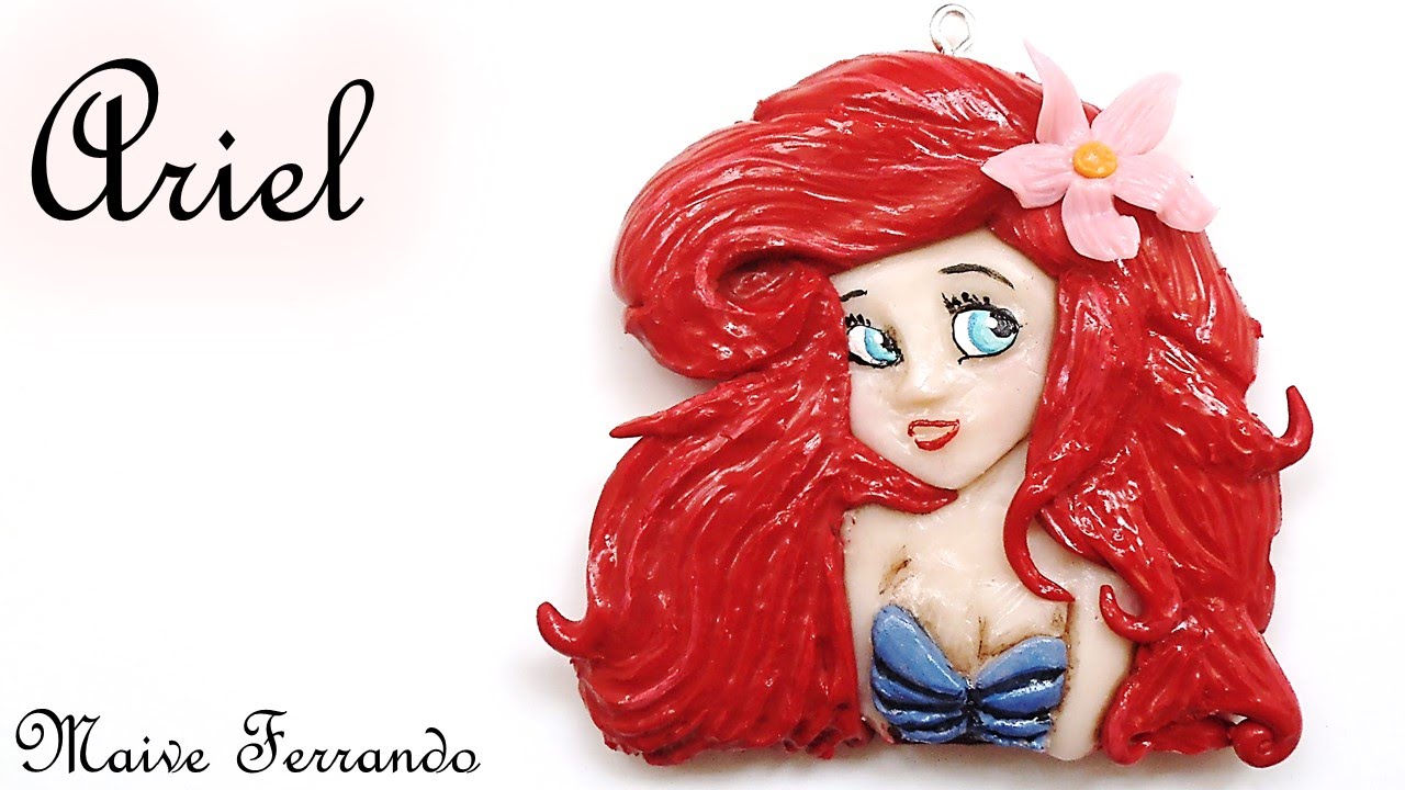 Polymer Clay Disney's Ariel The Little Mermaid Pendant/Charm Tutorial || Maive Ferrando