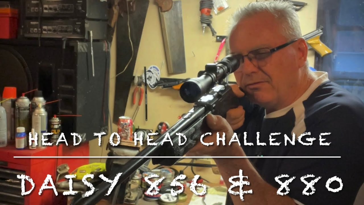 Head to head challenge with the Daisy 856 and 880  .177 multipump pellet rifles