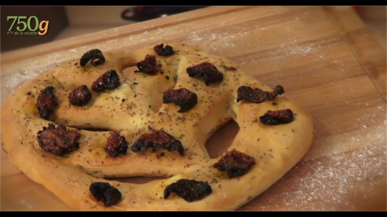 Recette de Fougasse aux tomates séchées - 750g