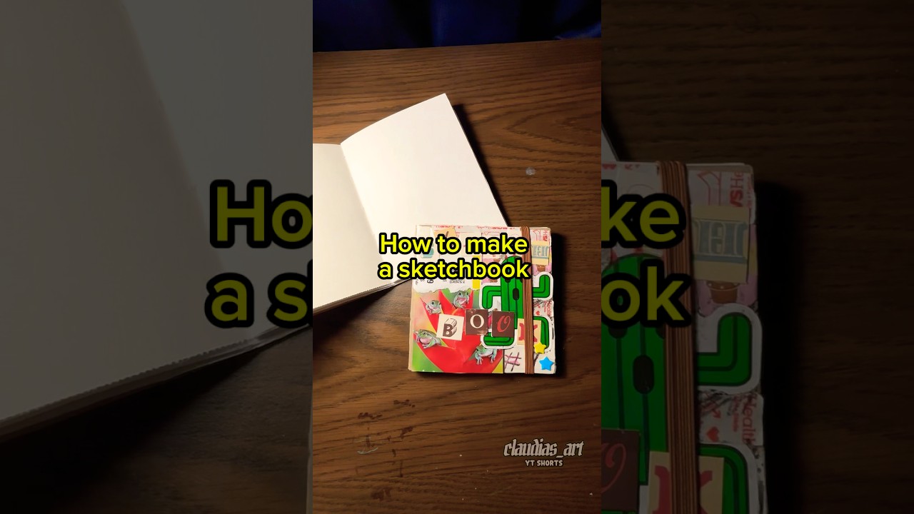 HOW TO MAKE A DIY SKETCBOOK! #bookbinding #drawing #sketchbook #sewing #diy #art #artist #viral #fyp