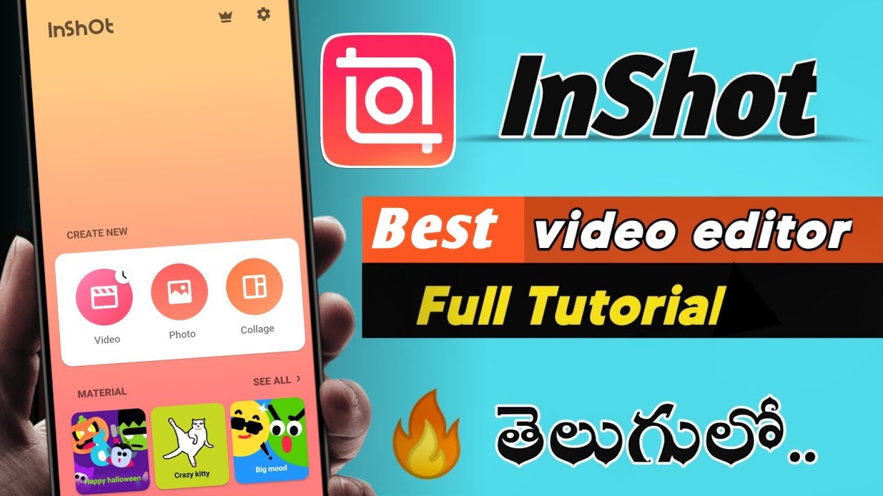 Inshot video editing telugu | Inshot Tutorial for Beginners