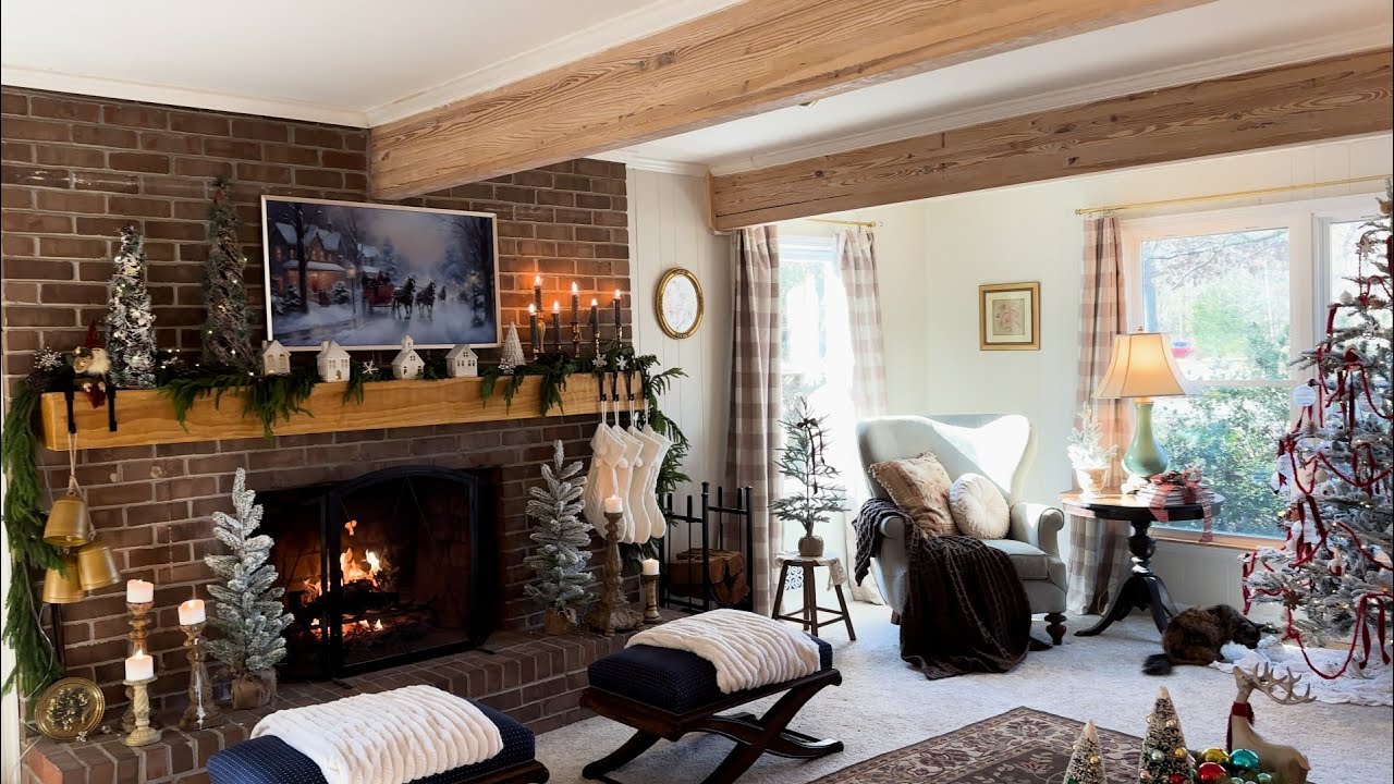Antique Farmhouse Style Christmas Home Tour