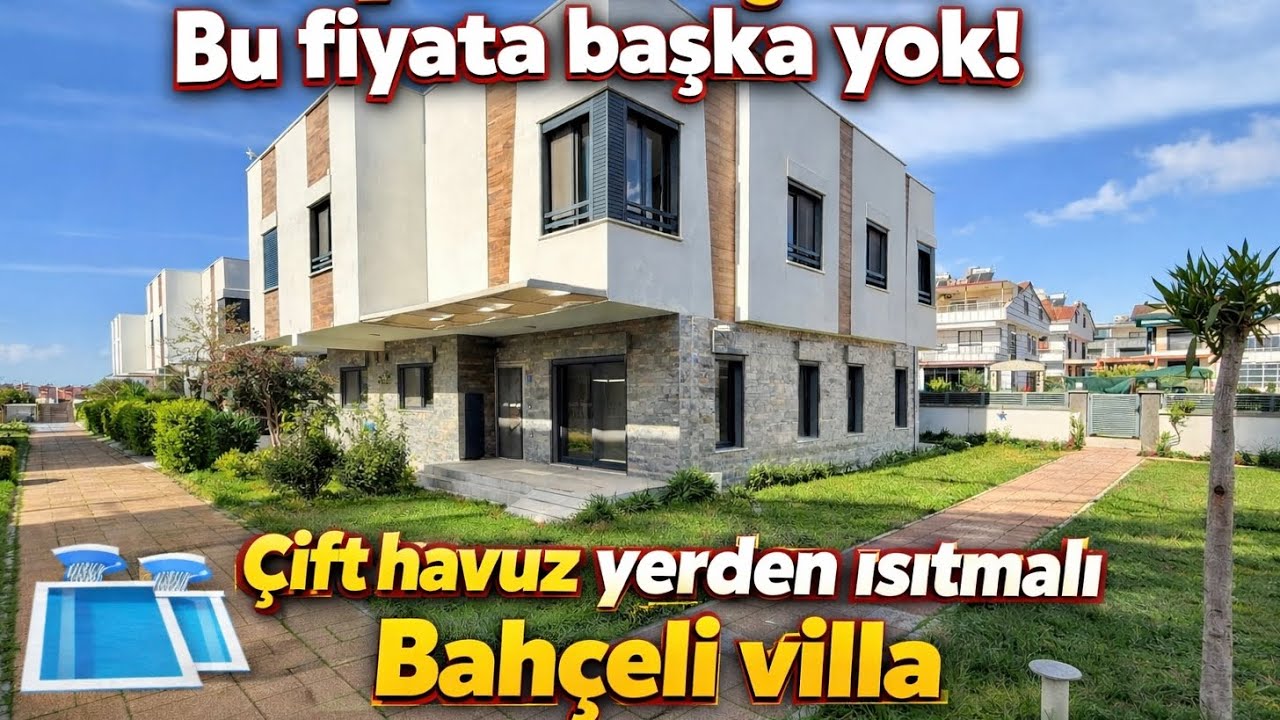 Fiyat Düştü ! Çift Havuzlu Yerden Isıtmalı Bahçeli 3+1 Site İçerisinde Harika Villa / No:480