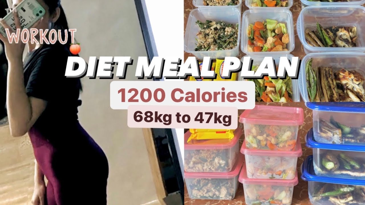 Diet Meal Plan w/ 1200 calories for weightloss, Low calorie & Low budget | TriVlogs | Philippines
