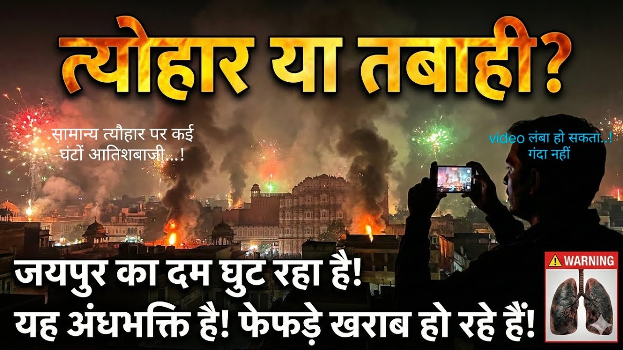 मजा आता है तो कुछ भी करोगे 🤦 ध्वनि प्रदूषण और वायु प्रदूषण की फिक्र नहीं, वाह रे इंसान 😔