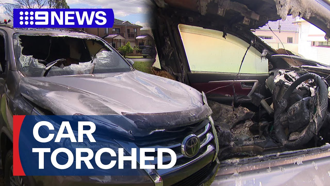 Family left terrified after car firebombed in Guilford | 9 News Australia