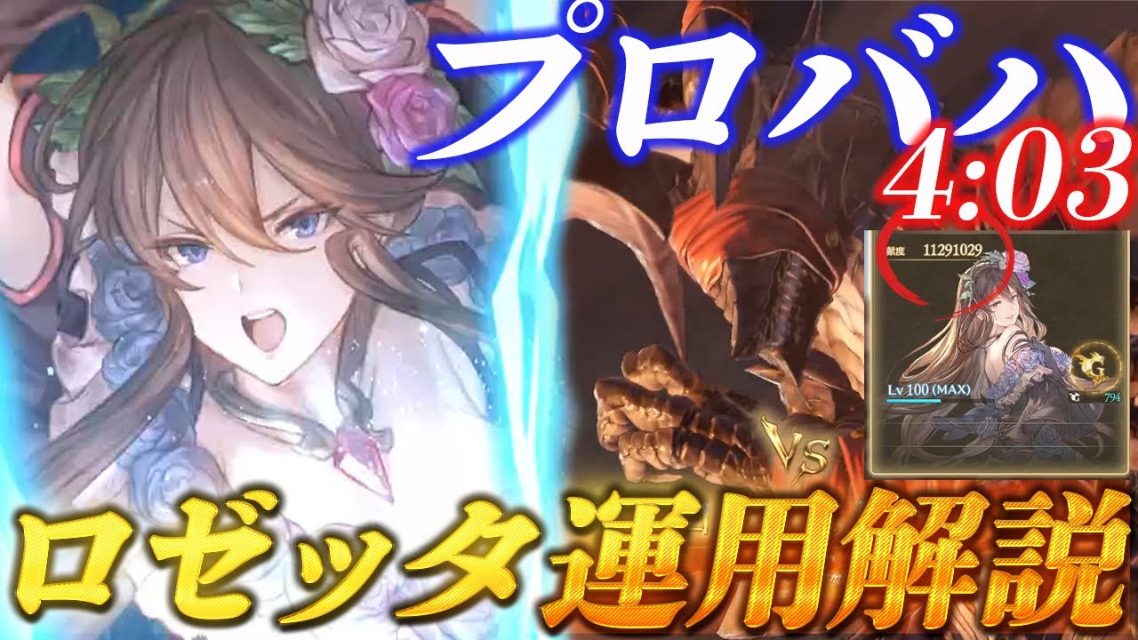 【グラブルリリンク】実は面白い？ロゼッタの使用例をプロバハで解説しました