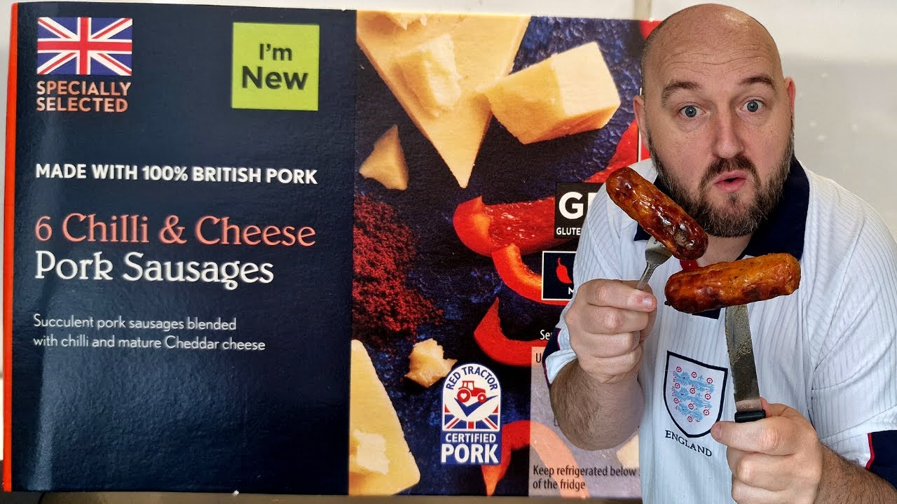 New at Aldi - CHILLI & CHEESE PORK SAUSAGES - Will they be VERY SPICY or VERY CHEESY ? - Food Review