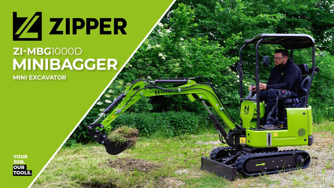 ZIPPER MINIBAGGER ZI-MBG1000D / mini excavator (official ZIPPER)