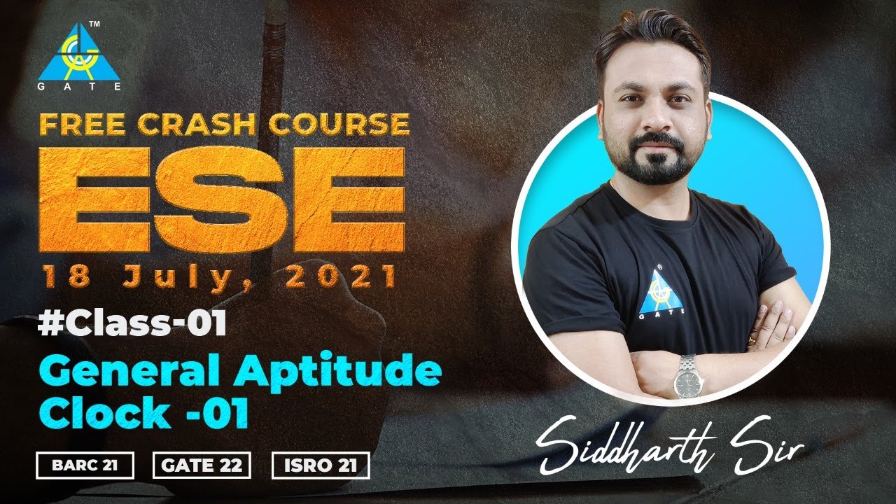 Free Crash Course ESE 2021 | By Siddharth SIr | Apti Trinity | BARC/ISRO-2021 & GATE -2022