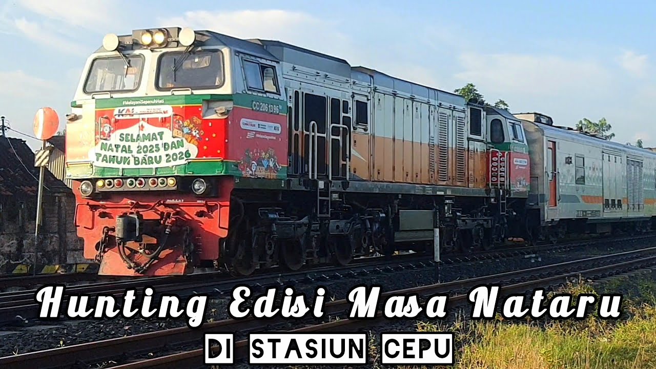 🎄🚆 Spesial Masa Nataru! Keseruan Hunting Kereta di Stasiun Cepu