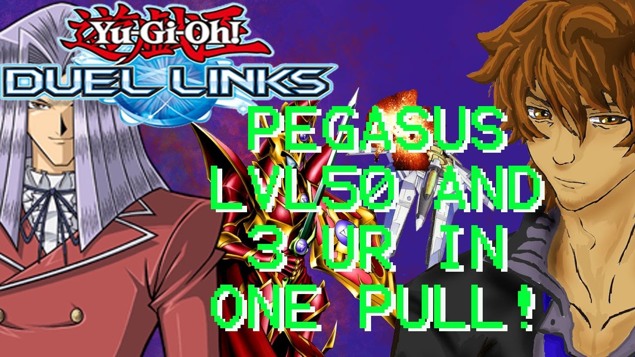 FIRST ATTEMPT VS PEGASUS LVL 50! + BEST PULLS EVER! 3 UR IN A 10 PACK!!  | YuGiOh Duel Links
