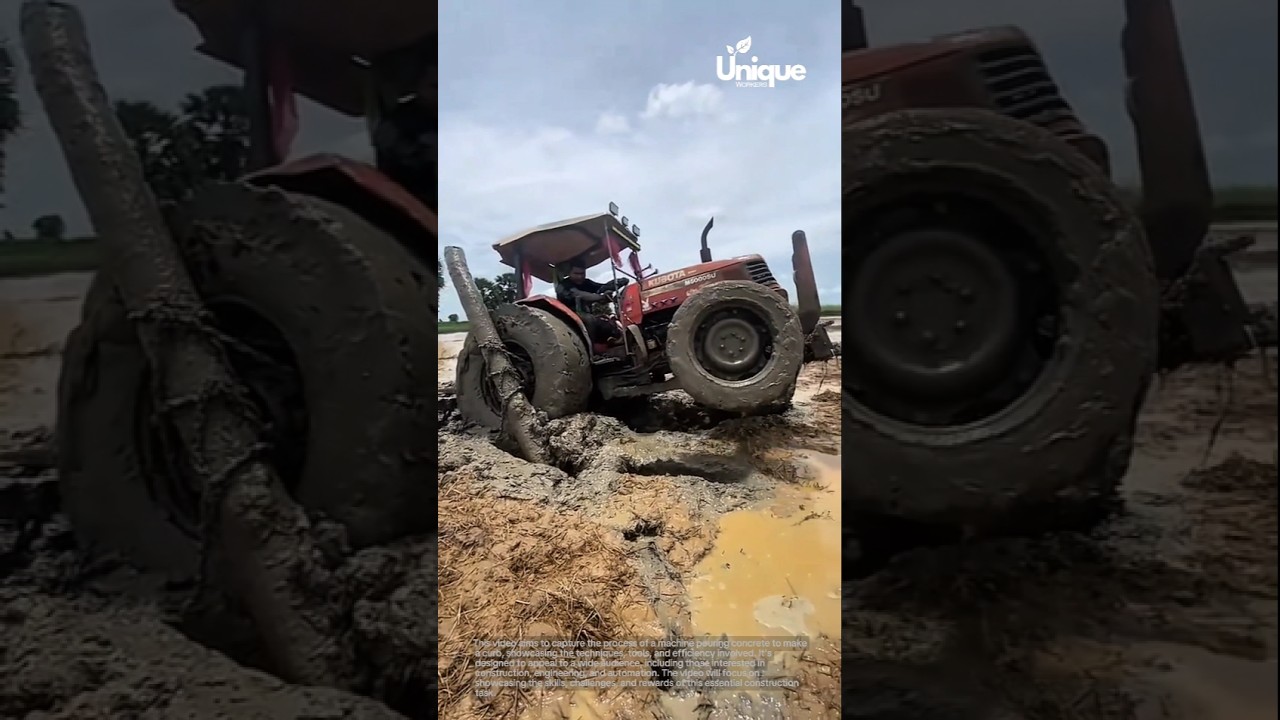 Tractor stuck in mud: a farmer's challenge