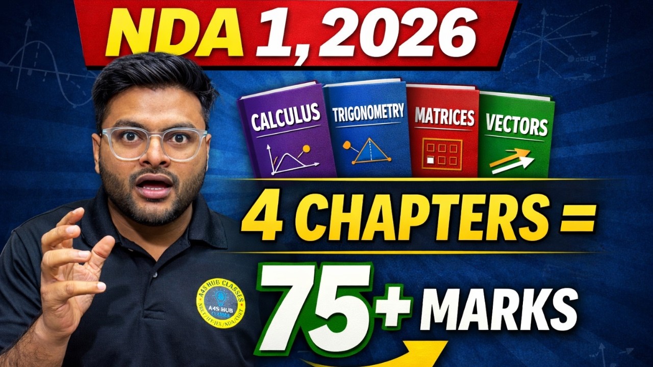 4 chapters = 75+ Marks  in NDA 1,2026 I NDA Maths: Sirf 4 Chapters Se 75+ Marks | NDA 2026 Strategy