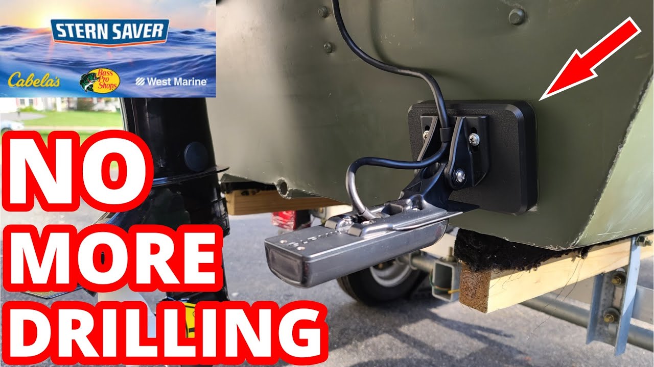 NO DRILLING NEEDED!! Stern Saver Transducer Mount {Jon Boat to Bass Boat Conversion} Alumacraft 1232