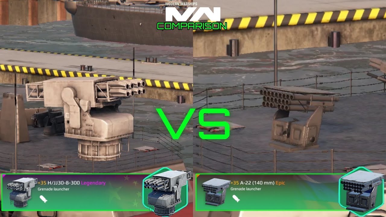 H/JJ30-8-300 vs A-22 Ogon (140mm) | Grenade Launcher Comparison | Modern Warships Alpha Test