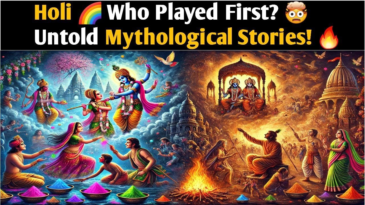 🌸 Who Played Holi First? 🎨 Untold Mythological Stories Behind the Festival of Colors! 🔥🙏