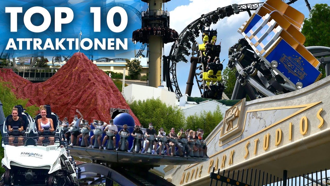 TOP 10 Fahrgeschäfte im Movie Park Germany 🇩🇪