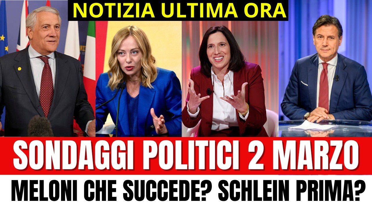 ULTIM'ORA SONDAGGI POLITICI: ATTENZIONE CROLLA CENTRO DESTRA, RIBALTONE di CONTE e SCHLEIN?