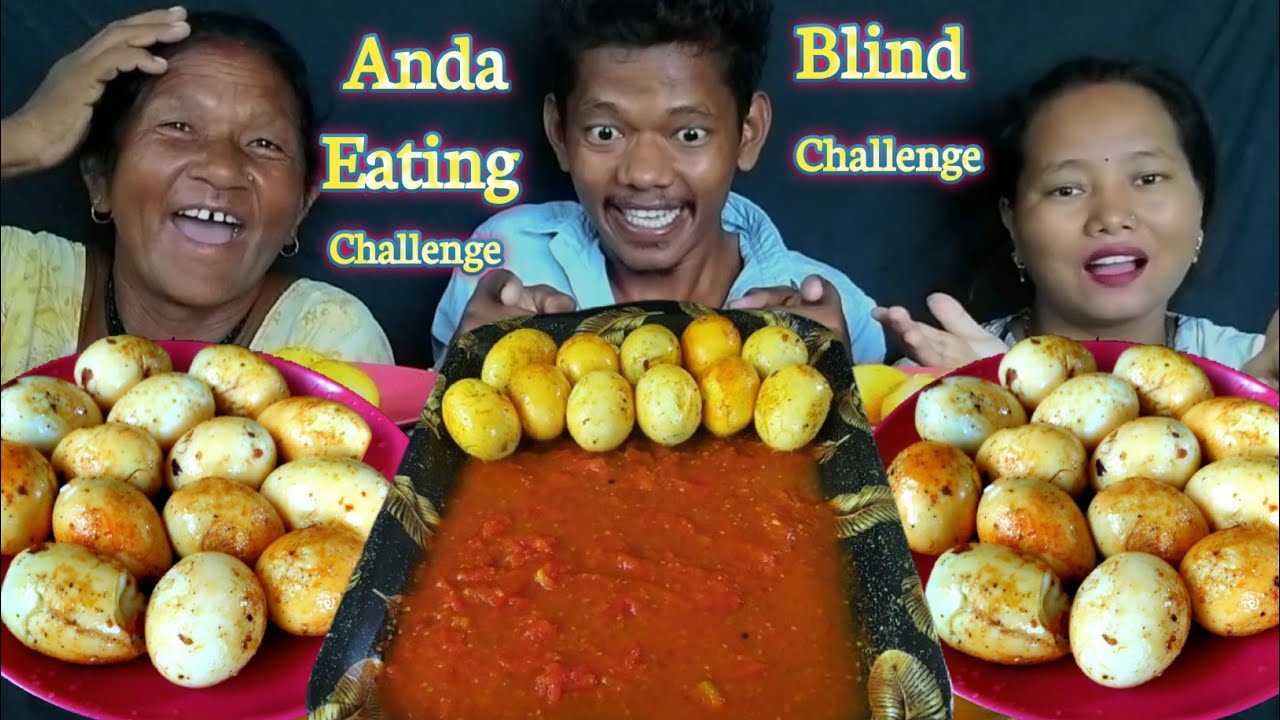 Anda Eating Challenge || Blind Challenge || 2 Minet Time⌚🫢🫢