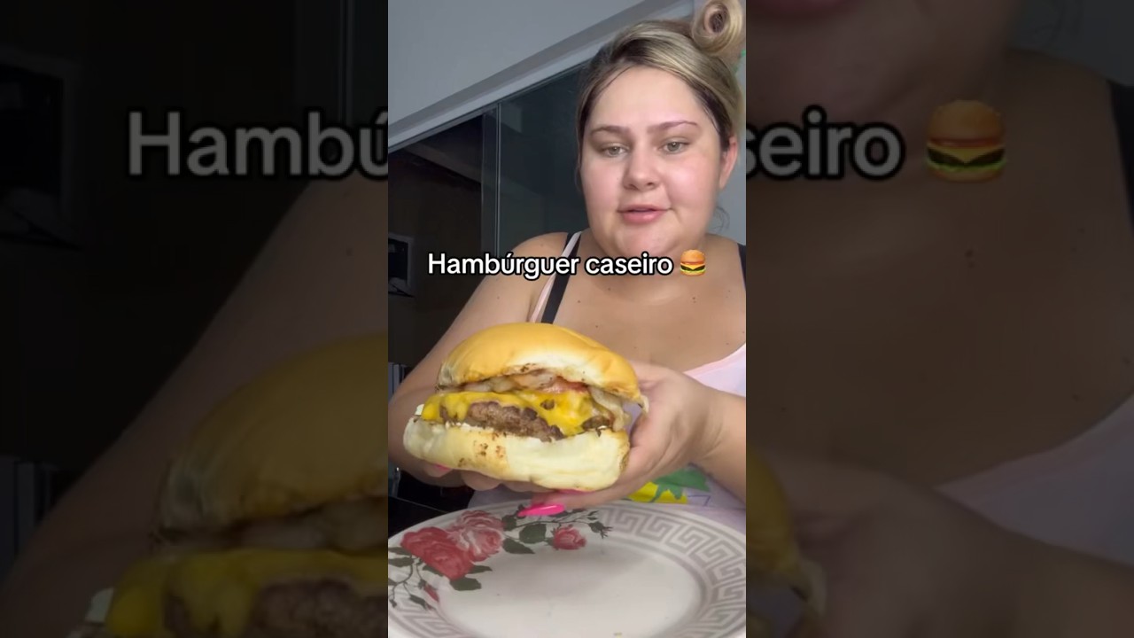 Vamos fazer hamb&uacute;rguer caseiro em casa 🍔🍔😍💁🏼&zwj;♀️ #receita  #hamburger