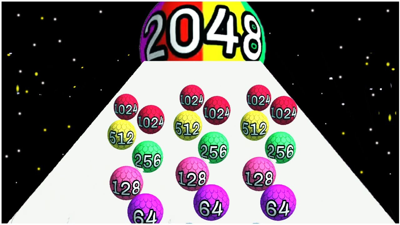 Run Merge Ball 2048 - Gameplay Walkthrough - Max Levels 81-100
