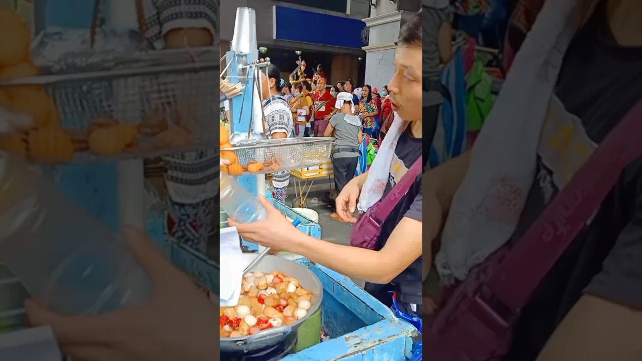 amazing Man at work Basta Pinoy masipag maghanapbuhay fish ball vendor#shorts #philippines