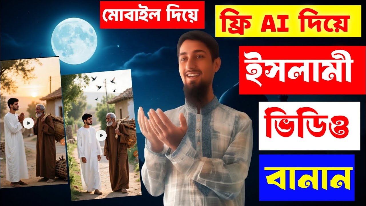 কিভাবে ফ্রি AI দিয়ে ইসলামী ভিডিও বানাবেন | নিজের ভয়েস দিয়ে মনিটাইজড ইসলামিক ভিডিও তৈরি করুন | AI