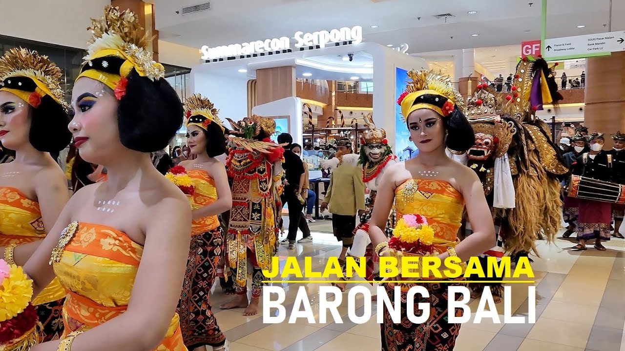 Balinese Barong parade @sms_serpong ‼️ walk with BARONG a traditional Balinese Dance❗