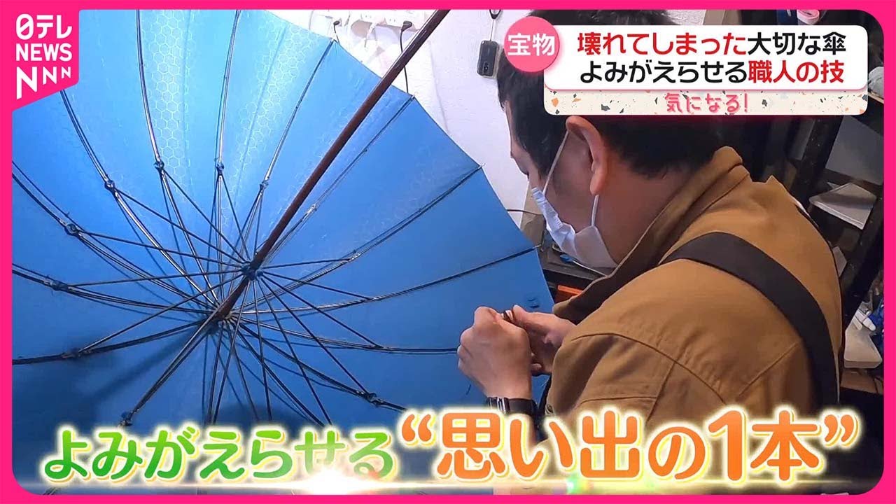 【修理店に密着】「どんな傘でも直します」大切な傘よみがえらせる職人技『気になる！』