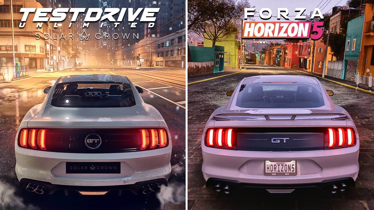 Test Drive Unlimited Solar Crown vs Forza Horizon 5 - Physics and Details Comparison
