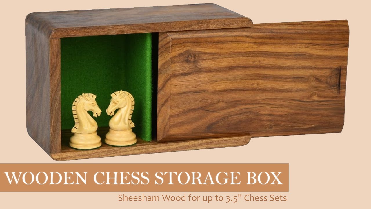 Tournament Chess Storage Box | Sheesham Wood | Up to 3.5