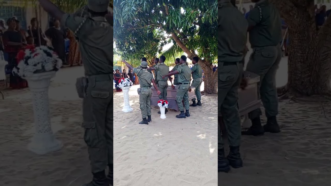 Zion College, Anloga Cadet carrying the coffin of Rachael Ernestina Tobias (Mabena)