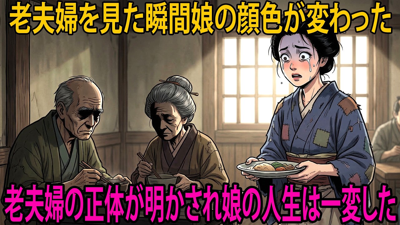 一文なしの老婆夫婦に汁かけ飯を振る舞った寂れた飯屋…その正体を知った瞬間、村中が泣いた｜民話｜江戸時代｜江戸朗読｜昔話