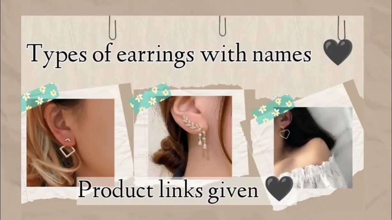 Types of earrings with names / Earrings names / Earrings design gold artificial /Earrings design